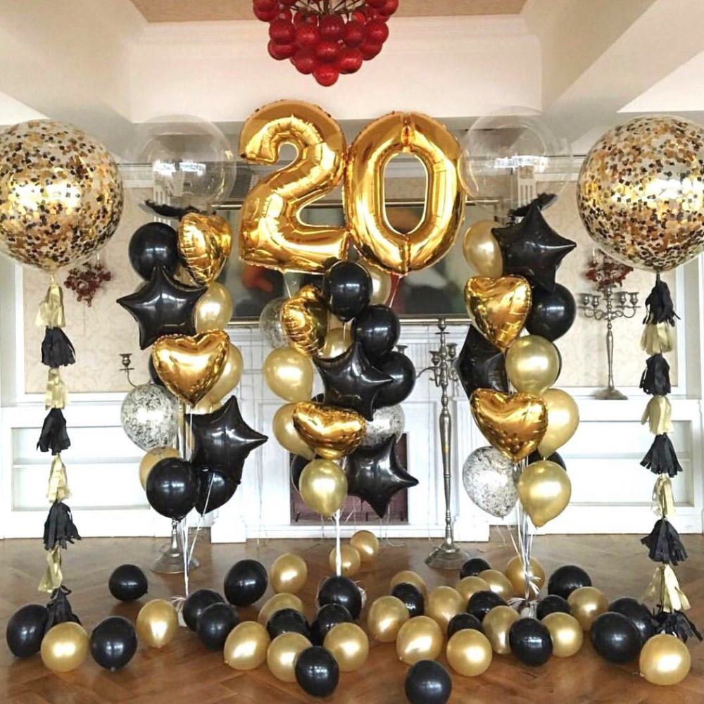 Композиция из шаров "День рождения 20 лет"