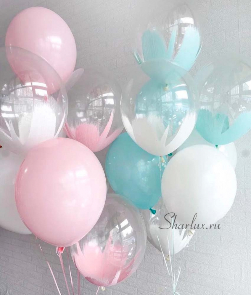 Фонтан из прозрачных шаров на день рождения девочке