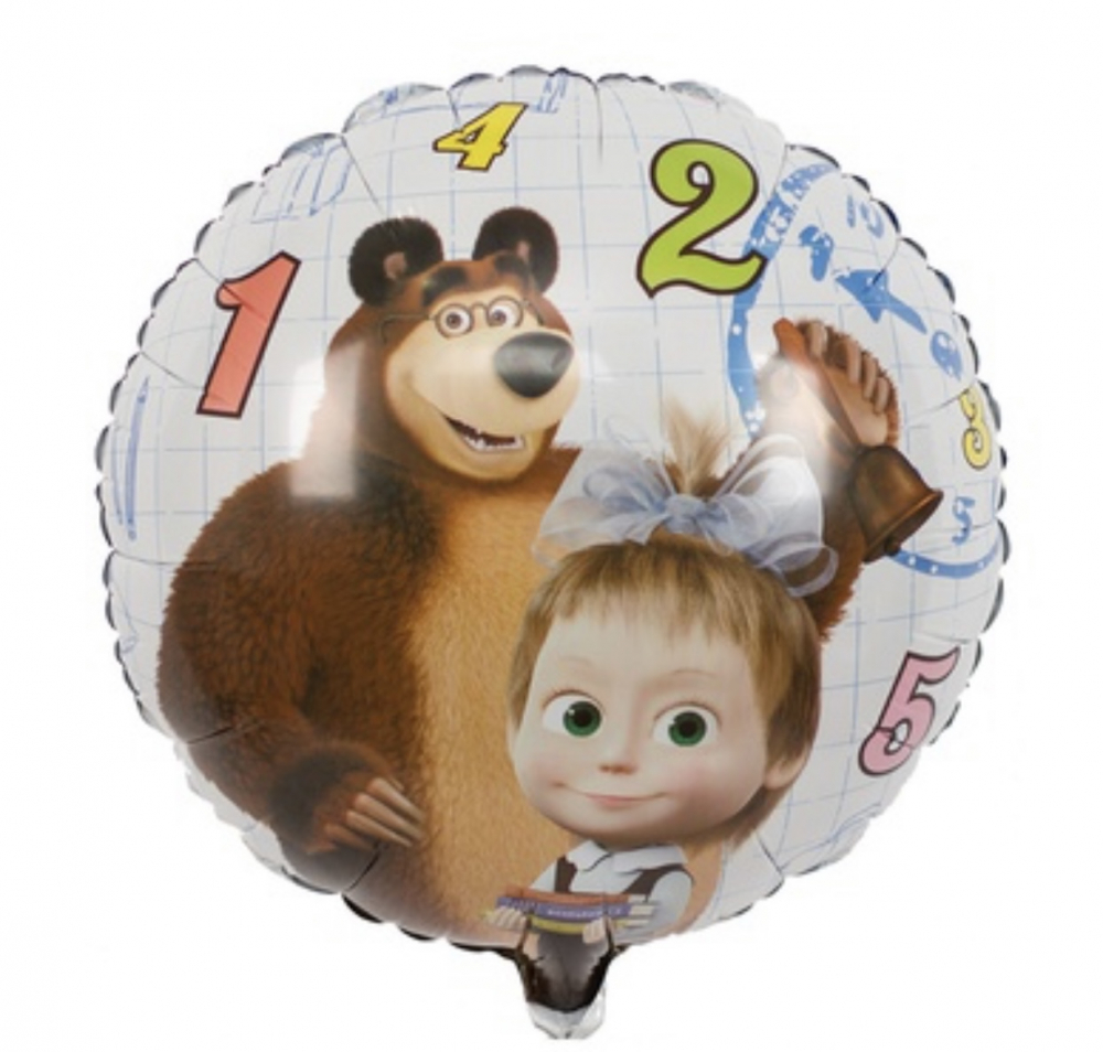 Воздушный шар Маша и Медведь 1 сентября