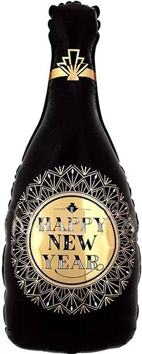 Воздушный шар, Бутылка Шампанское, С Новым Годом
