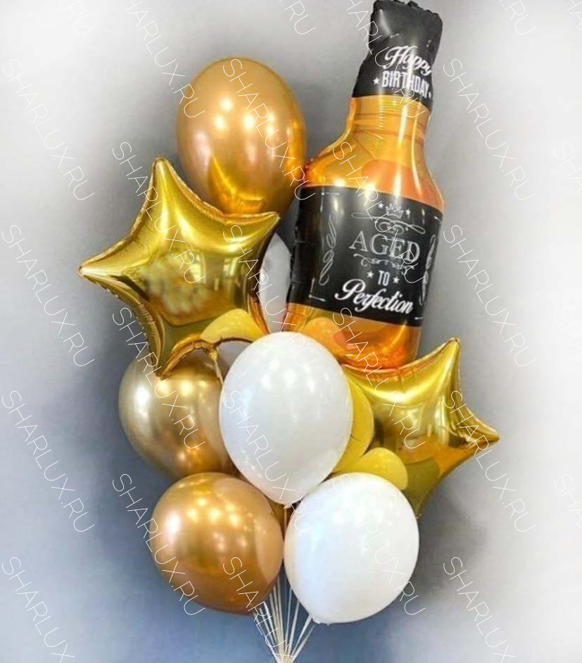 Фонтан воздушных шаров с виски