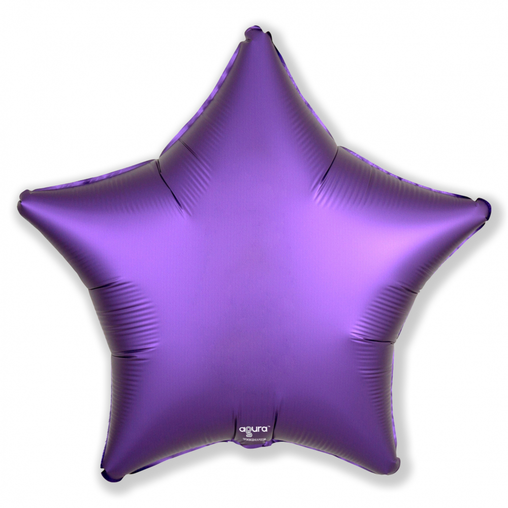 Шар звезда, пурпурно-фиолетовый сатин, 46 см