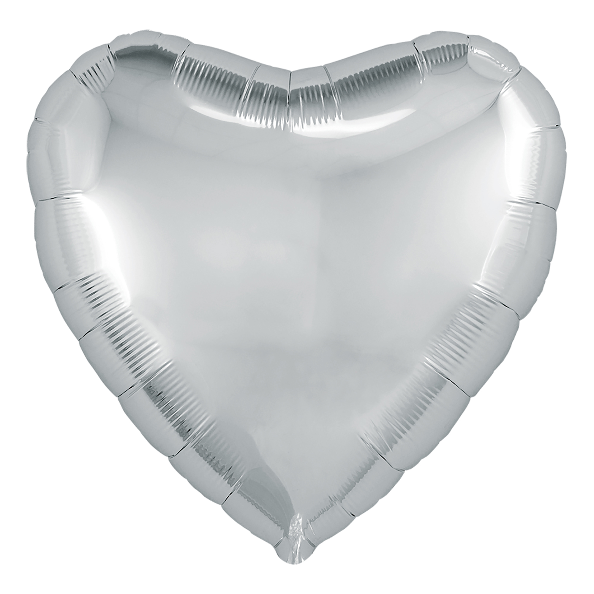 Фольгированный шар сердце, серебряный