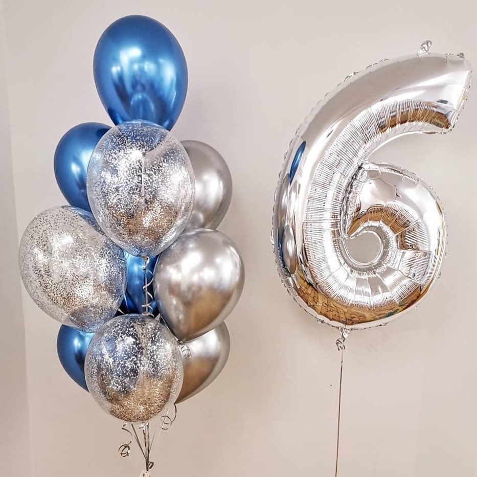 Композиция шаров на День Рождения 6 лет