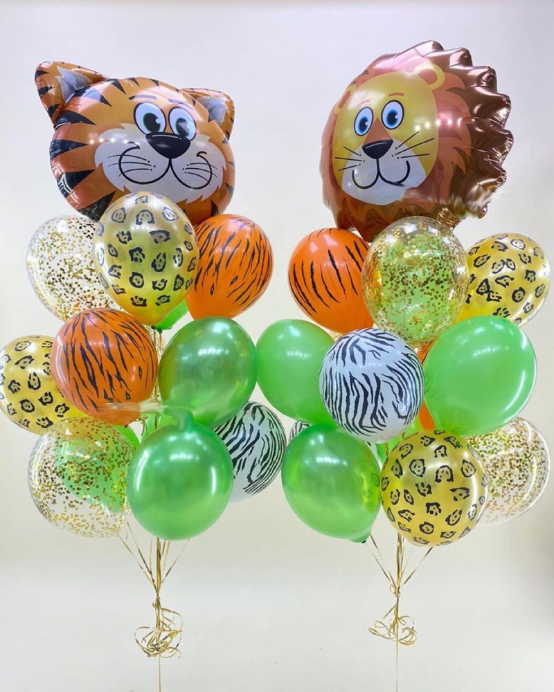 Букет воздушных шаров На День Рождения, разноцветный