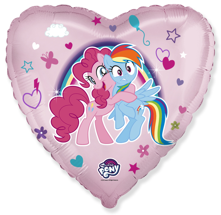 Воздушный шар сердце, My Little Pony розовый