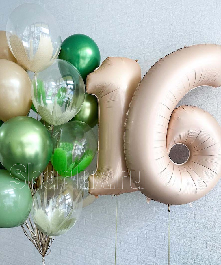 Весенний букет шаров для девушки на день рождения 16 лет