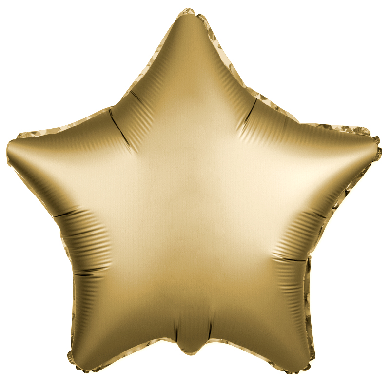 Шар звезда золото сатин, 46 см