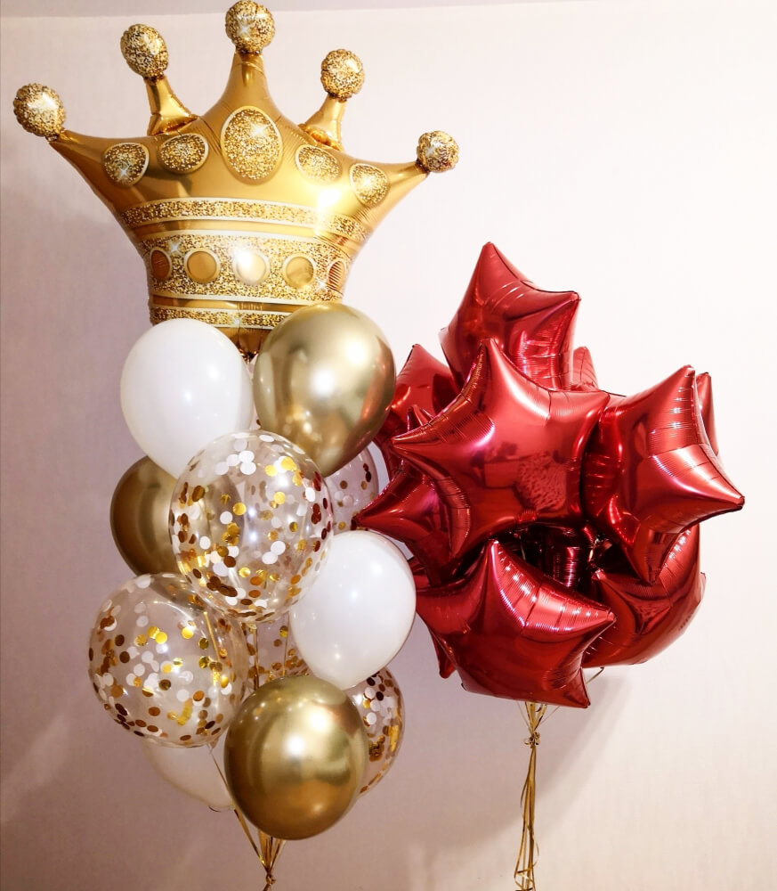 Букет фольгированных шаров "Королевский"