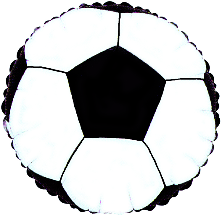 Шар с гелием Круг Футбольный Мяч, 46 см