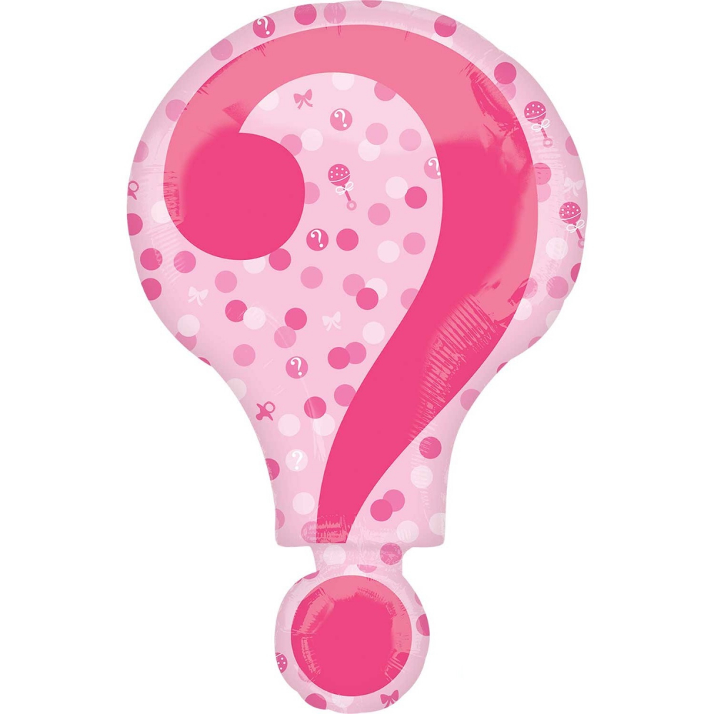 Воздушный шар фигура Гендер Пати, Знак Вопроса, розовый