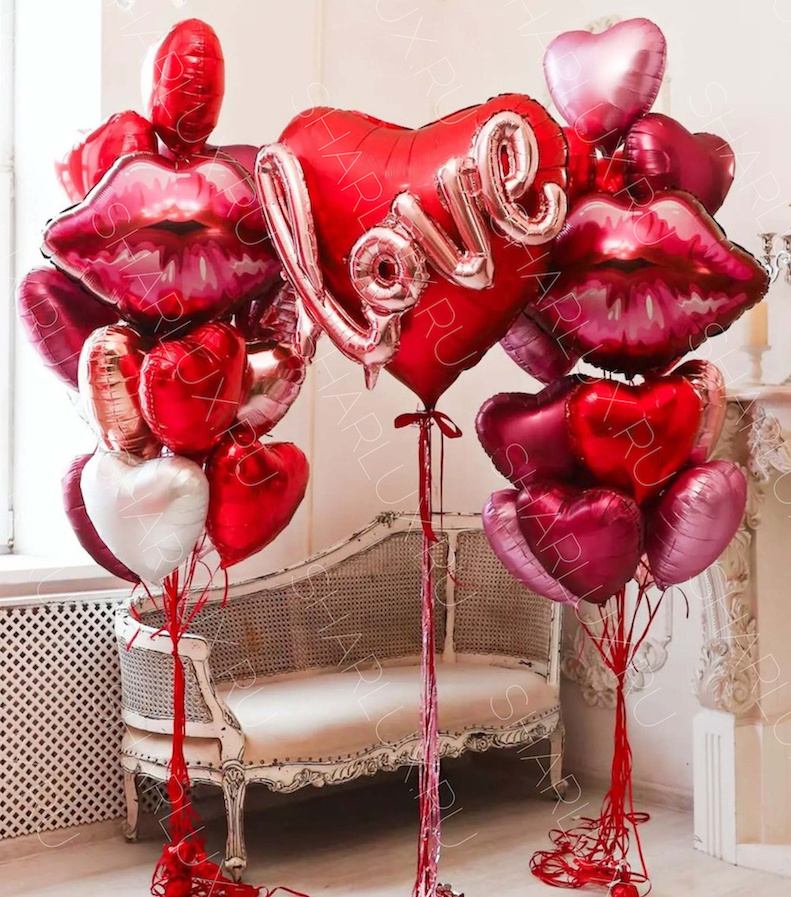 Сет воздушных шаров на День святого Валентина