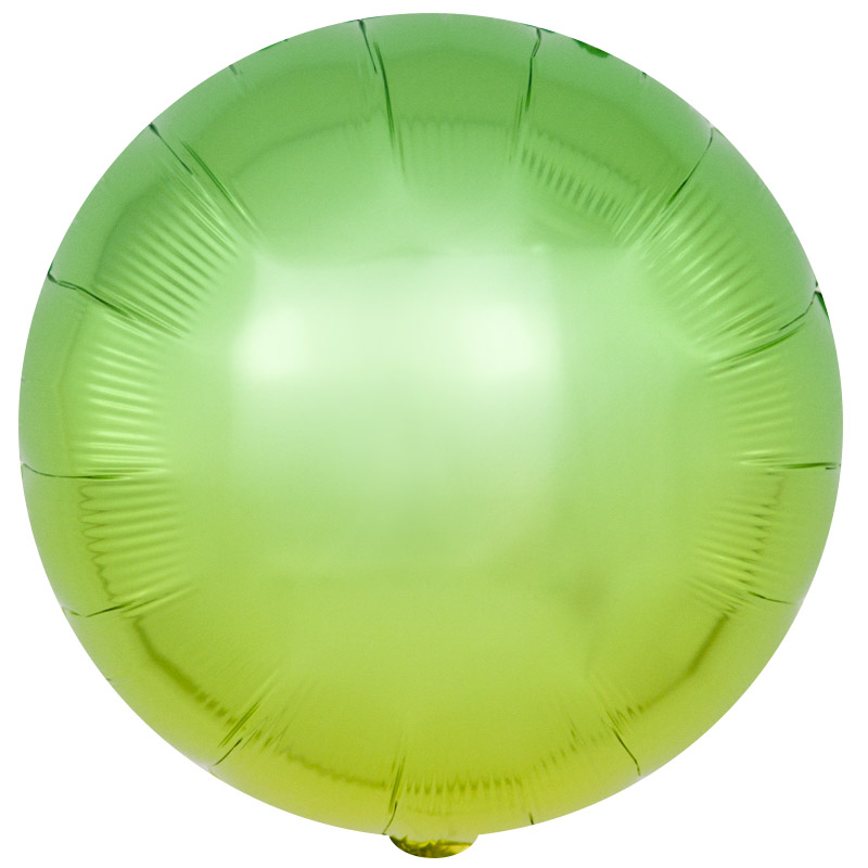 Шар круг зеленый градиент, 46 см
