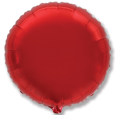 Фольгированный шар круг красный