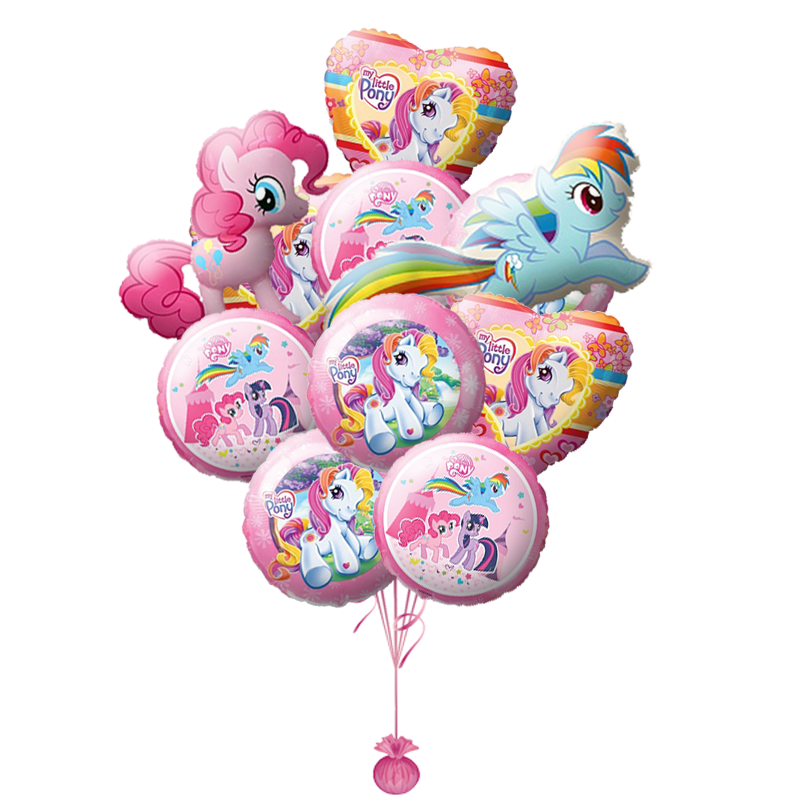 Композиция из воздушных шаров для девочки, Пони