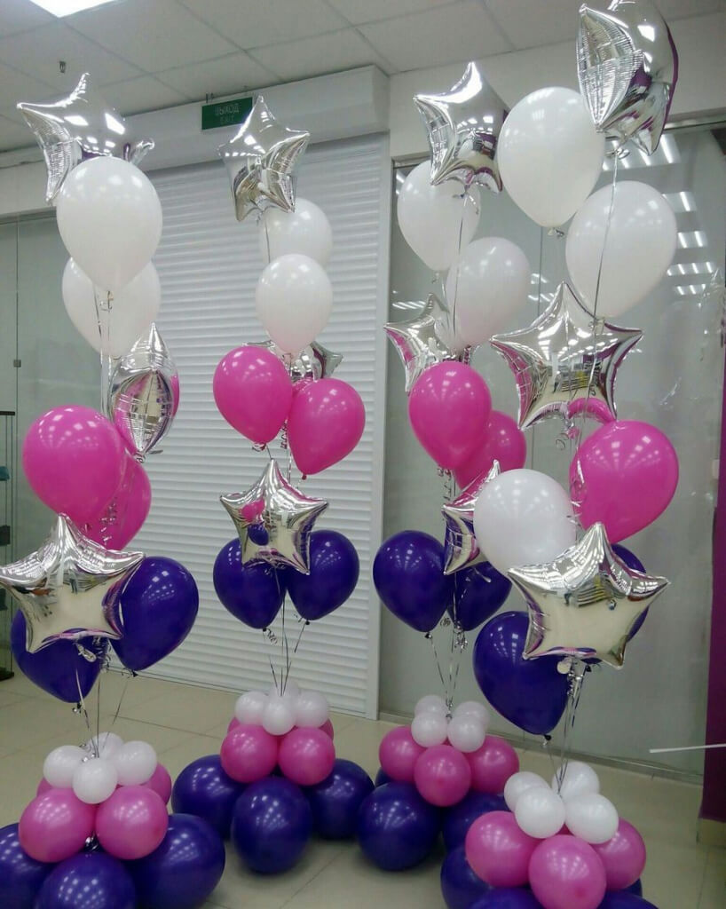 Разные виды декоративных шаров для праздничного оформления