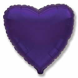 Шар Сердце Фиолетовый, 46 см
