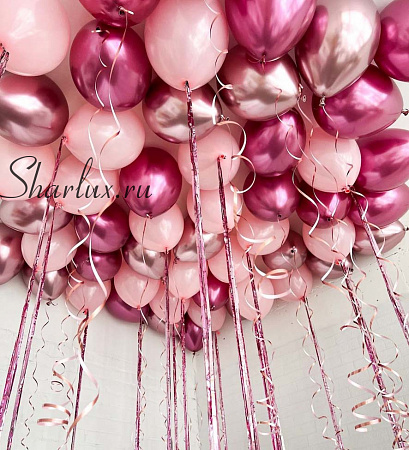 Воздушные шары под потолок на свадьбу, 50 штук