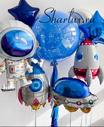 Композиция шаров для мальчика, Голубая планета