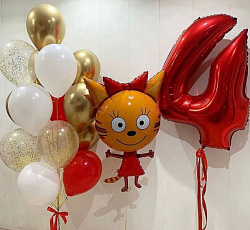 Фонтан шаров на день рождения "Карамелька"
