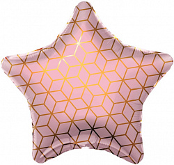 Шар звезда геометрия розовый