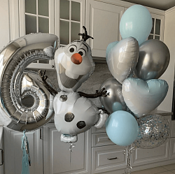 Букет воздушных шаров Снеговик Олаф