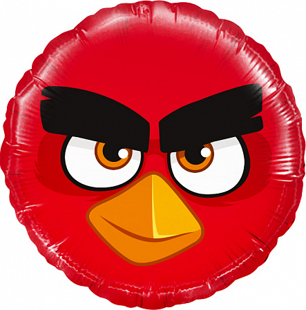 Воздушный шар круг Angry Birds, красный цвет