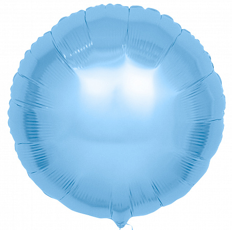 Шар круг светло-голубой, 46 см