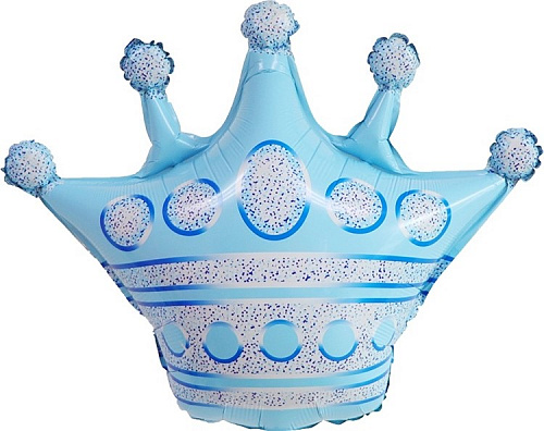 Шар фигура корона голубой, 76 см
