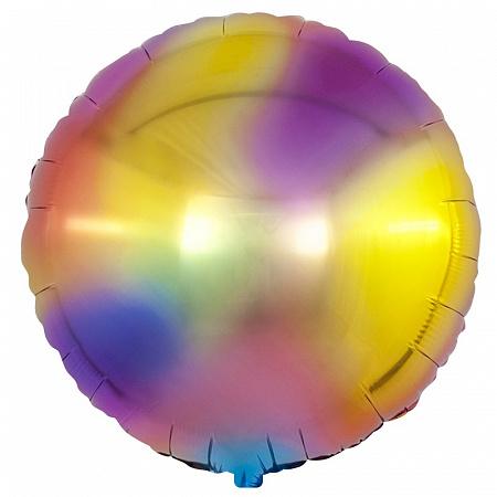 Шар с гелием круг радужные блики разноцветный градиент