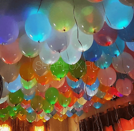 Светящиеся шарики LED под потолок ассорти