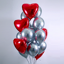 Фонтан из воздушных шаров для девушки «Блеск»