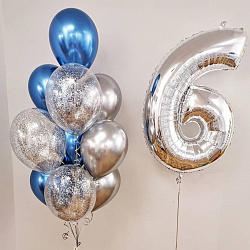 Композиция шаров на День Рождения 6 лет