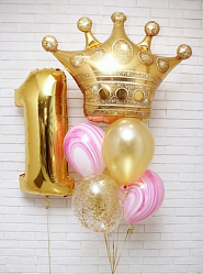 Композиция из шаров "День рождения королевы"