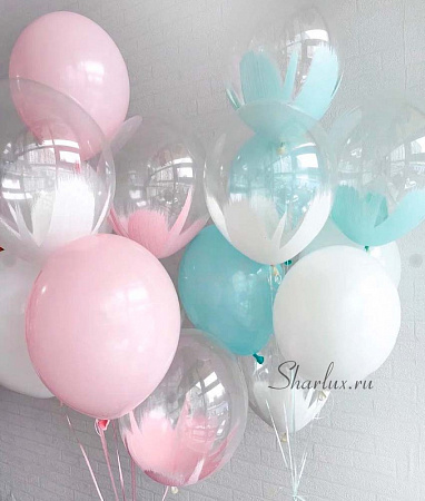 Фонтан из прозрачных шаров на день рождения девочке