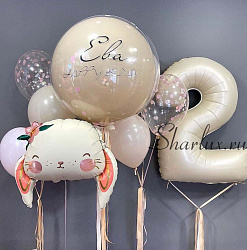 Сет шаров на день рождения для девочки с надписью
