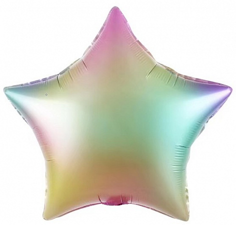 Шар звезда радужная феерия градиент, 46 см