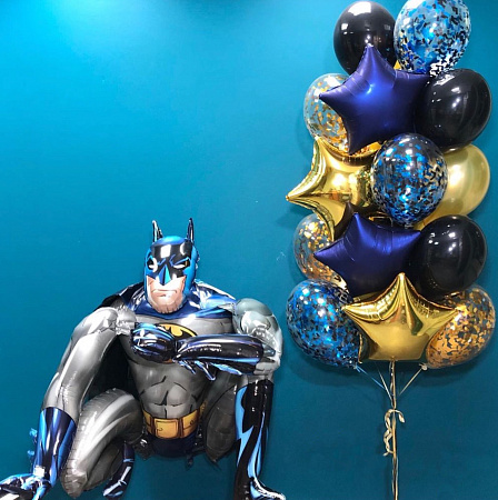 Композиция шаров для детского праздника, Бэтмен