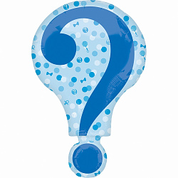 Воздушный шар фигура Гендер Пати, Знак Вопроса, голубой
