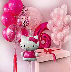 Коробка с шарами Hello Kitty