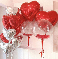 Букет шаров «Воздушная любовь» на День Святого Валентина