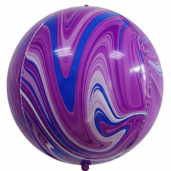 Шар 3D Сфера мрамор фиолетовый