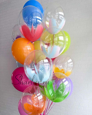 Фонтан прозрачных шаров для девочки