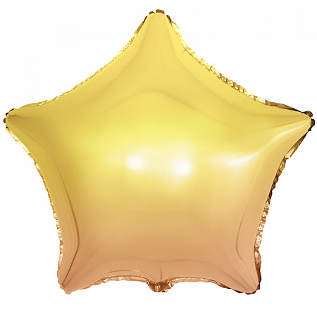 Фольгированный шар звезда желтый градиент