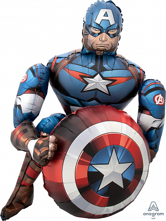Шар с гелием ходячий «Мстители, Капитан Америка»