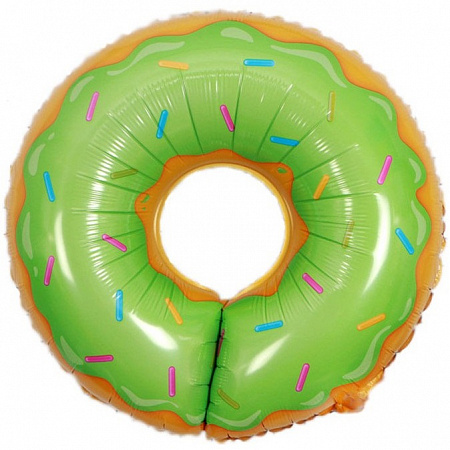 Воздушный шар фигура Пончик, зеленый