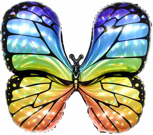 Воздушный шар фигура, Бабочка, Яркая радуга