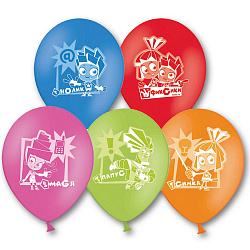 Воздушный шар пастель ассорти Фиксики