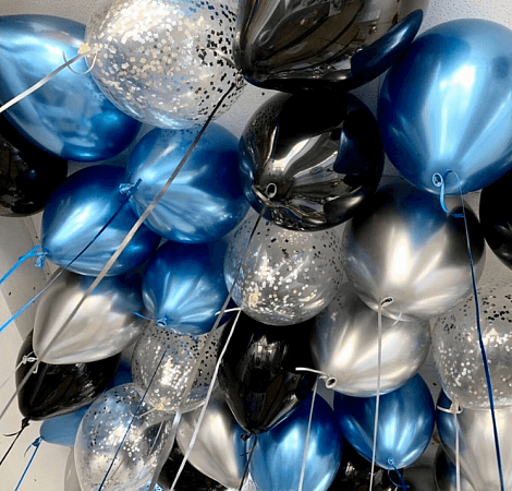 Воздушные шарики с днем рождения, Black Blue