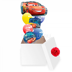 Коробка с шарами на детский праздник, Тачки, МакКуин